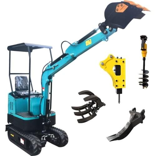HIGHTOP 1Ton Crawler Mini Excavator Micro Digger For Farm Use With Diesel Engine
