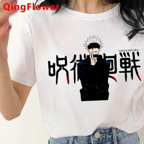 Jujutsu Kaisen Gojo Satoru Yuji Itadori t-shirt top tees women white t shirt vintage casual kawaii t shirt t-shirt harajuku
