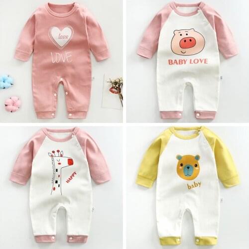 Infant Newborn Baby Boy Girls Rompers Spring Autumn Baby Boys Cotton Clothes Toddler Jumpsuit Playsuit Kids Outfit 2020 New