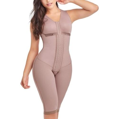Women Postpartum Shapewear Skims Full Body Shaper Side Zipper Flatten Abdomen Fajas Colombianas Slimming Underwear Waste Trainer