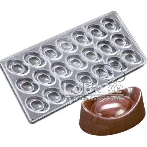 Creative 21 cavities Chinese Shoe-shape gold ingot yuanbao Shape PC Polycarbonate chocolate candy mold for DIY pastry maker