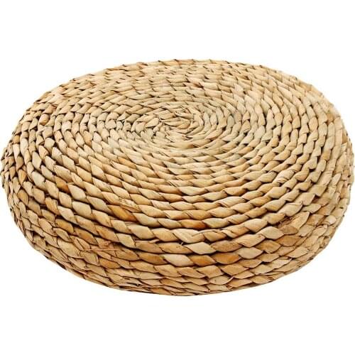 Round natural straw handmade pillow floor yoga chair cushion tatami cushion thickened meditation window cushion 30/40/45cm