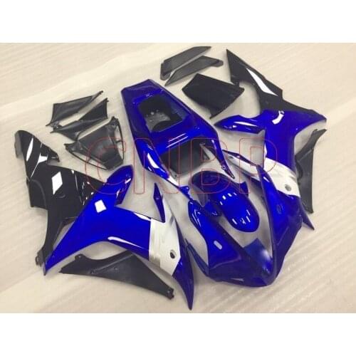Bodywork YZFR1 2002 - 2003 Blue White Plastic Fairings YZF R1 02 Bodywork YZF1000 R1 2002 no paint