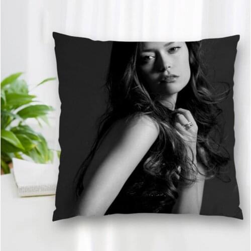 High Quality Custom Actor Summer Glau Square Pillowcase Zippered Bedroom Home Pillow Cover Case 20X20cm 35X35cm 40x40cm