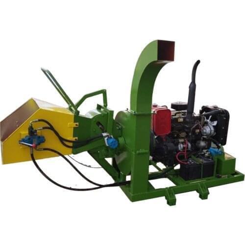 Mobile wood chipper machine biomass wood chips cutting machine