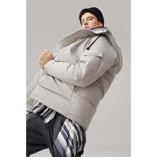 Air warm collection bosideng mens down jacket winter thicken warm outwear short tooling warm down coat waterproof safri style