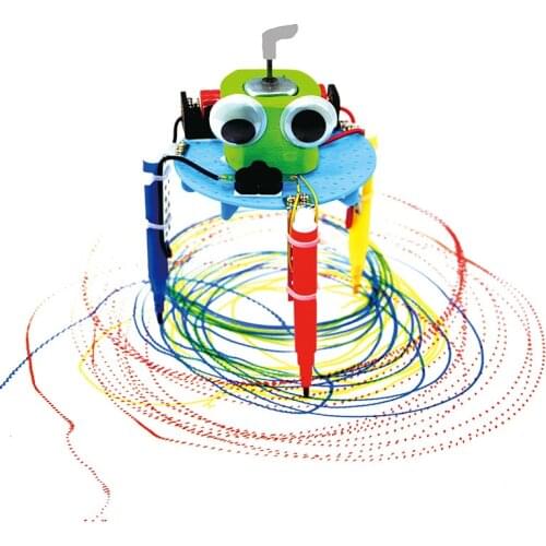 DIY Kit Graffiti Robot Model Science Toys for Children Vibration Scrawl Drawing Novelty Technology Assembling Educational School