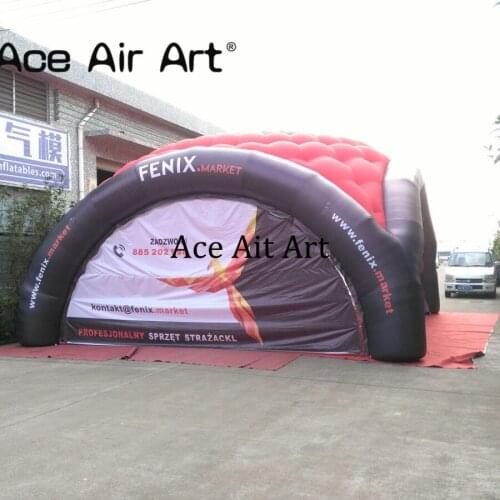 Customized 7x7m printing Advertising inflatable dome,inflatable marquee with 4 beams and removable door curtains for sale