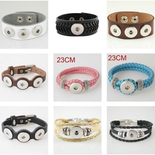 New Fashion 20mm 18mm Snap Button Bracelet DIY Jewelry 5pcs/lot KD3001