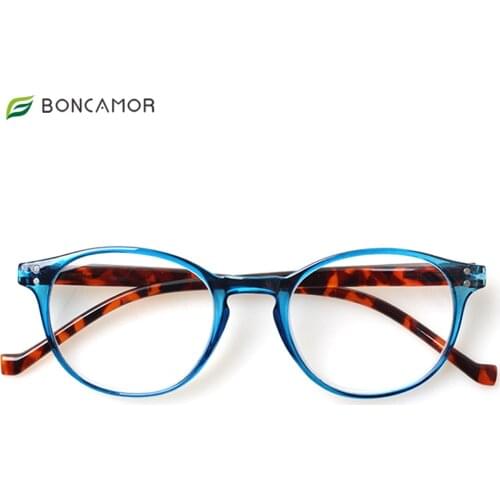 Boncamor Reading Glasses - Standard Fit Spring Hinge Readers Glasses for Men and Women