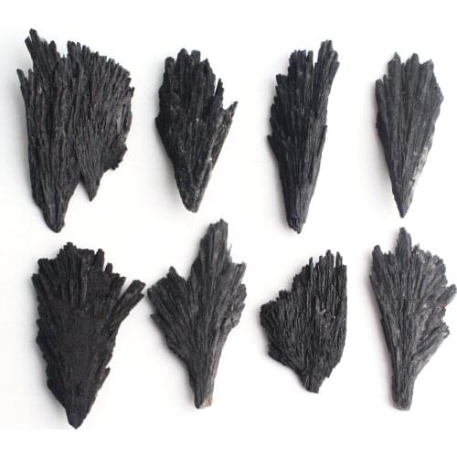 Wholesale Natural Black Kyanite Crystal Pendant Raw Gemstone Rouch Stone Mineral Specimen Healing Decor Gift Collection