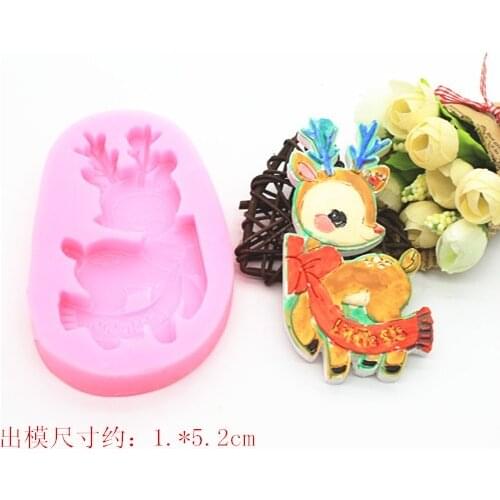 P726 Milu deer Turn over the sugar silicone mould cake chocolate mold