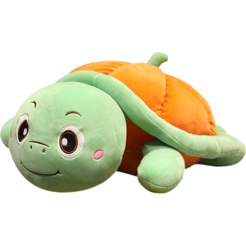 Lovely cartoon turtle plush toy pumpkin design tortoise soft doll kids toy throw pillow birthday gift b1889