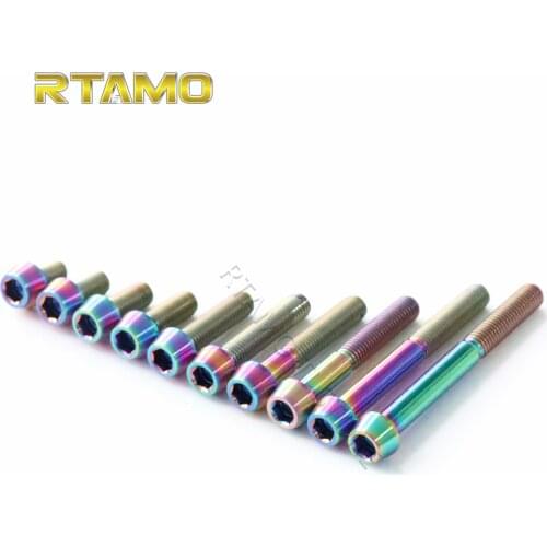 Titanium Tapered Socket Cap Bolts M6X18/20/ 25 /30/40Allen Key Taper Head Ti Screw Hot Forging for Car Bike and Motorcycle Parts