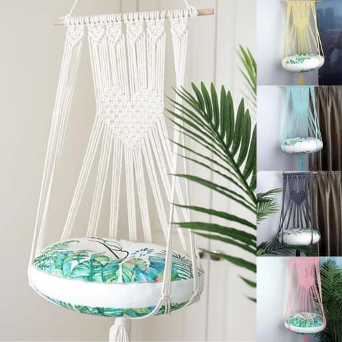 New Style Comfortable Hammock Decorative Creative Cotton Rope Hand-woven Dangling Pet Nest Swing Bed for Home Cat Supplies