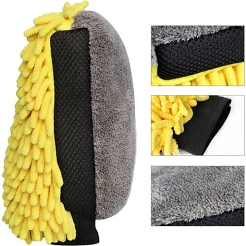 Thicken Car Wash Gloves Soft Care Water Absorption Car-styling Plush Car Absorbancy Gloves Multi-function Auto Wash Tool