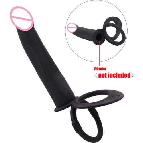 Double Penetration Vibrator Sex Toys Penis Strapon Dildo Vibrator, Strap On Penis Anal Plug Adult Sex Toys for Beginner BDSM
