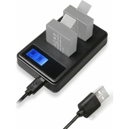 LP-E6 LPE6 USB LCD Battery Charger Dual Port for Canon EOS 5DS R 5D Mark II 5D Mark III 6D 7D 80D 90D EOS 5DS R