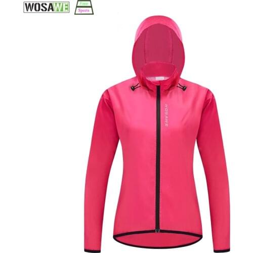 WOSAWE Women Lightweight Cycling Jackets Summer Windproof Long Sleeve Bike Clothes Uv Protection Bicycle Coat