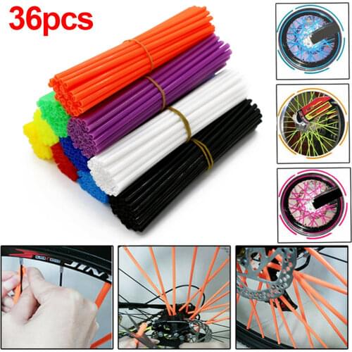 36 Pcs Wheel Spoke Skins Covers Wraps Trim Decoration Protector For Motorcycle Dirt Bike Off Road Bicycle Motocross mini