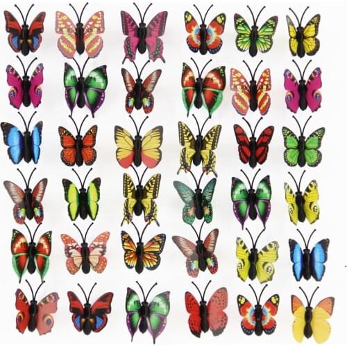 4.5cm 3D PVC Plastic Simulation Butterfly Fridge Magnet Fridge Stickers DIY Home Decor 1 PCS Kids Toys