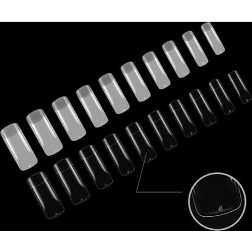 500pcs Half Cover Fake False Nail Tips Art Artificial Acrylic Gel Manicure Set White/Natural/Clear 10 Different Size Hot