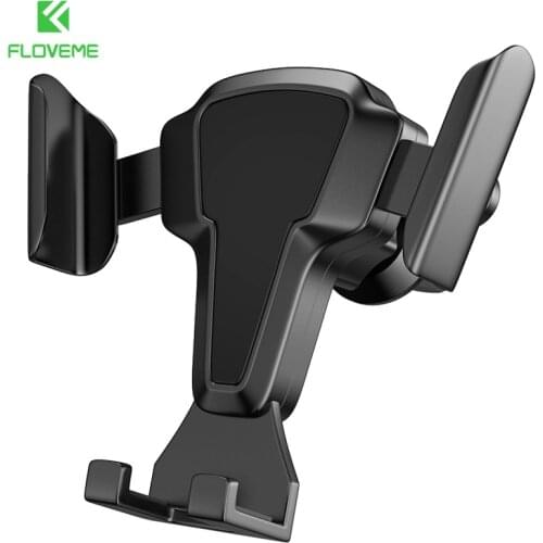FLOVEME Auto Lock Gravity Car Phone Holder For iPhone 12 11 SE 2020 Outlet Air Vent Clip Mount Bracket Mobile Phone Car Stand