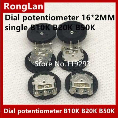 [BELLA]Red diamond sale supply pulley wheel adjustable volume potentiometer 16 * 2 single joint B1K B10K B20K B50K--200PCS/LOT