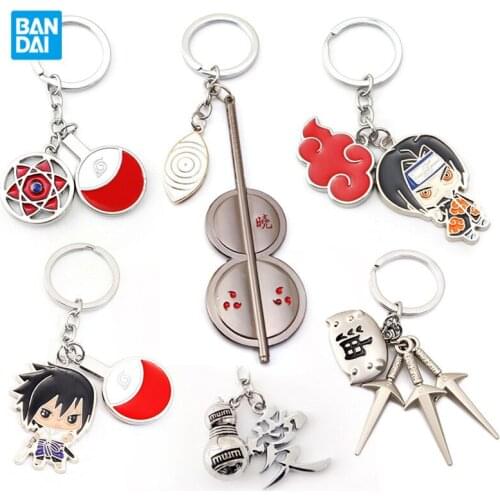 Naruto Anime Keychain Sharingan Akatsuki Accessories Cute Cartoon Uchiha Itachi Sasuke Acrylic Holder Chain Xmas Gift