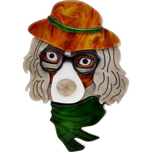 CINDY XIANG New Japanese Anime Dog Brooch Pins Cute Cartoon Acrylic Acetate Fiber Brooches Backpack Coat Accessories for Friends