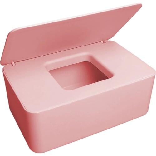 Baby Tissue Box with Lid Paper Dispenser Container Napkin Storage Case Non-Slip Tissues Holder, Black