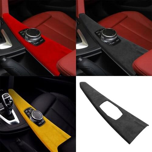 For BMW 3 4 Series F30 F31 F32 F34 F36 2014-2018 Multimedia Button Panel Decoration Cover Trim Sticker Car Accessory Suede