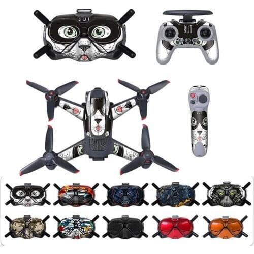 For DJI FPV V2 Sticker Decal Skin Protective Cover For DJI Goggles Drone Accessories Carbon Fiber Stickers Waterproof Stickers
