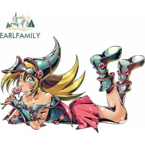 EARLFAMILY 13cm x 8.8cm for Dark Magician Girl, Yu-Gi-Oh Decals DIY Motorcycle Vinyl Car Wrap Car Stickers Occlusion Scratch