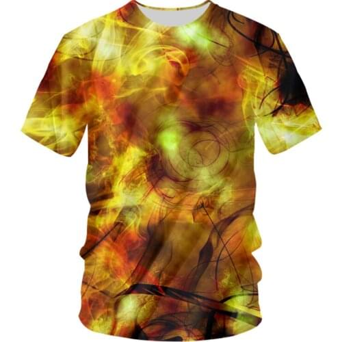IFPD EU Size New Fashion O Neck T-shirt 3d Printed Colorful Abstract Art Smoke Tshirt Unisex Man/womans Short Sleeve Tees Tops