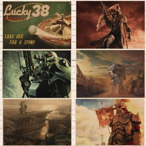 Game poster for Fallout shelter poster Vintage retro Posters Wall Sticker Home Decora part 3