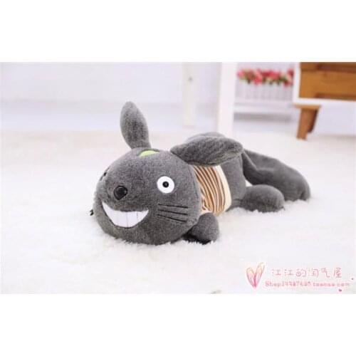 About 40cm toy creative stripes cloth prone totoro plush toy Christmas gift h812