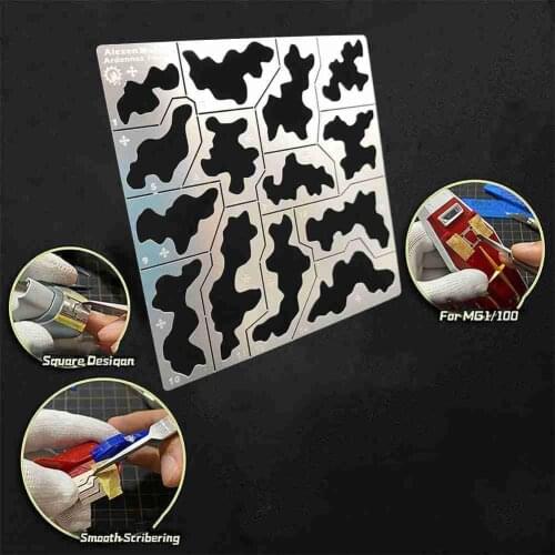 General Forest Camouflage Stenciling Template Leakage Spray Plate AJ0032 for 1/35 1/100 Gundam Military Model Building Tools