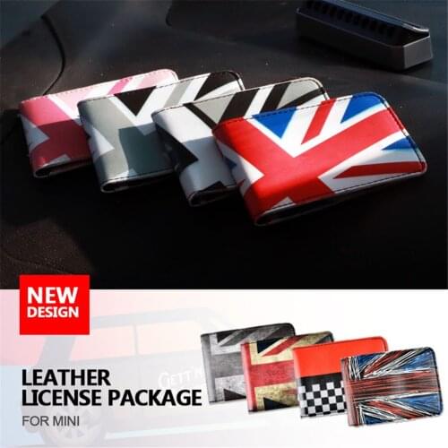 Drivers License Bank Card Package Leather for All MINI Cooper S ONE JCW Countryman Clubman Hatchback Hardtop F R Colorful