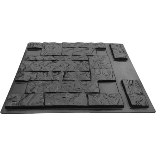 Hot Vertical Concrete Stamps Wall Concrete Plaster Garden House Wall Stone Tiles Stone Mold Cement Bricks Maker Mould Retro