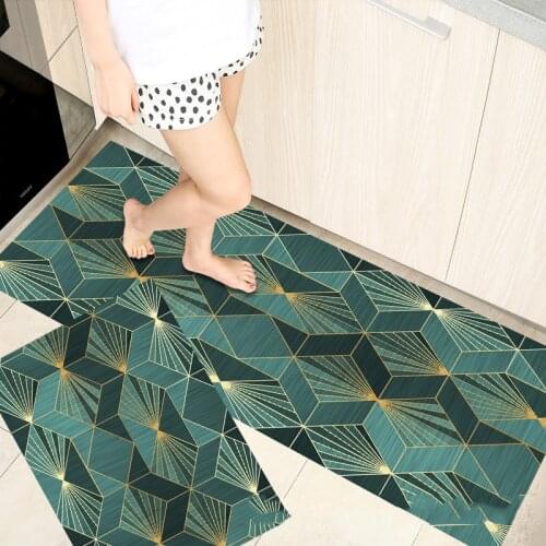 Fashionable Simple Nordic StyleWaterproof Kitchen Floor Mat Household Carpet Long Strip Door Mat Modern Home Decor