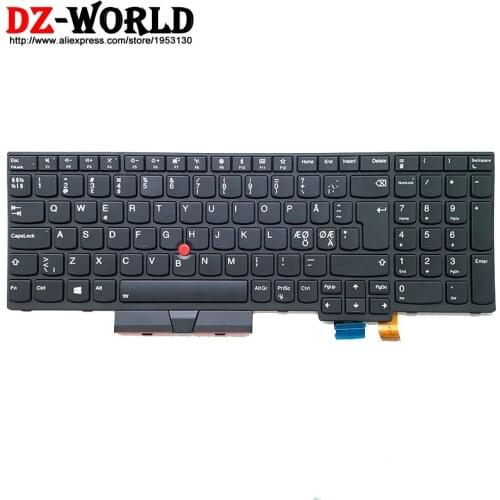 New/orig NDC Nordic Danish Norway Sweden Backlit Keyboard for Lenovo Thinkpad T570 P51S T580 P52S Laptop Teclado 01ER622 01ER581