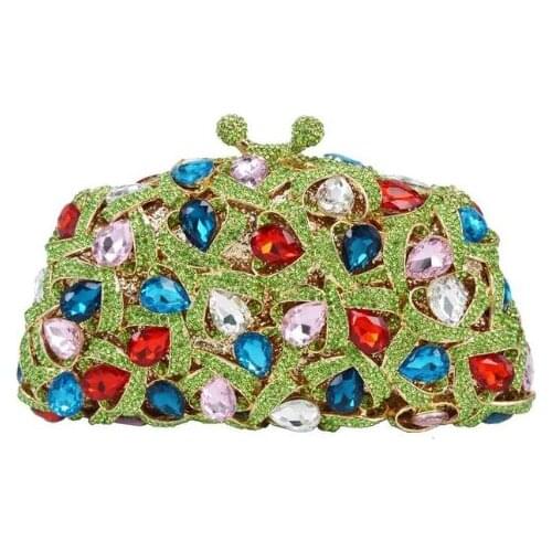 Latest Design Hollow Out Style Women Evening Bags Sequined Wedding Party Clutches Wild Small Cross body Chain Shoulder Bag gift