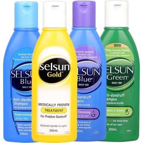 Selsun Blue Dandruff Medicated Shampoo Treatment Anti Dandruff Seborrheic dermatitis Shampoo Relieve Flaking Itching Cools Scalp