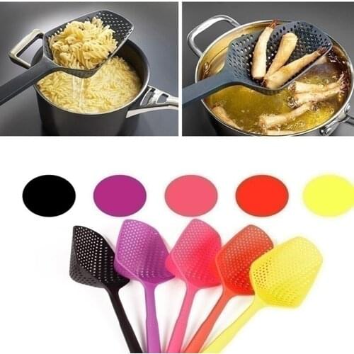 1Pc 6Colors Cooking Shovels Vegetable Strainer Scoop Nylon Spoon Large Colander Soup Filter Kitchen Tools dropshipping kitchen