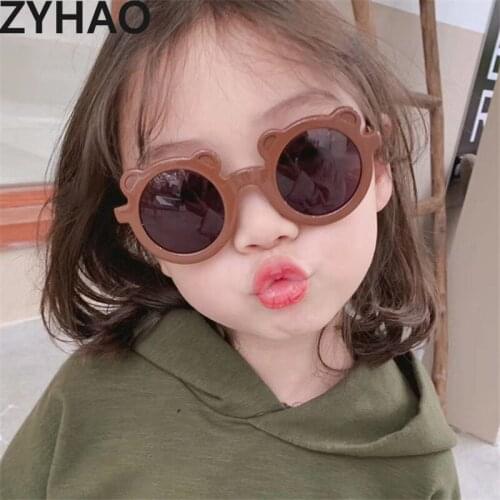 Childrens Sunglasses Kids 2021 Pink Cute Bear Sunglasses Girls Boys Cartoon Baby UV Protection Sun Glasses Gafas Hombre