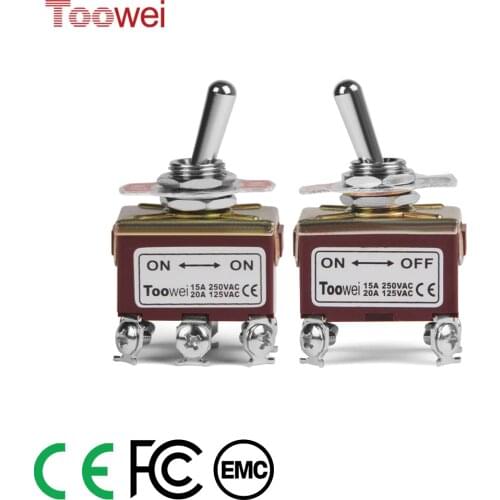 Rocker Toggle Switch 15A 250V 20A 125V DPST DPDT 4 6 Pin Screw Type ON/ OFF ON/OFF/ON CE FCC EMC Certificate For Boat Car Home