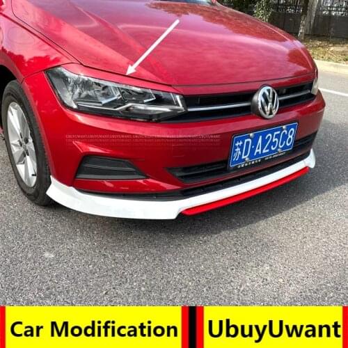 UBUYUWANT For Volkswagen NEW POLO 2019 2020 Car Front Head Light Lamp Eyebrows Trims Headlight Strips Bezel 2pcs Car Styling