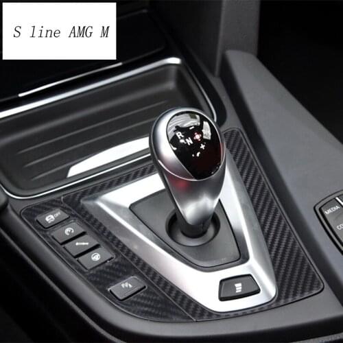 Carbon Fiber For BMW M2 M3 M4 Car Styling Control Gear Shift Panel Decorative Frame Cover Sticker Trim Interior Auto Accessories