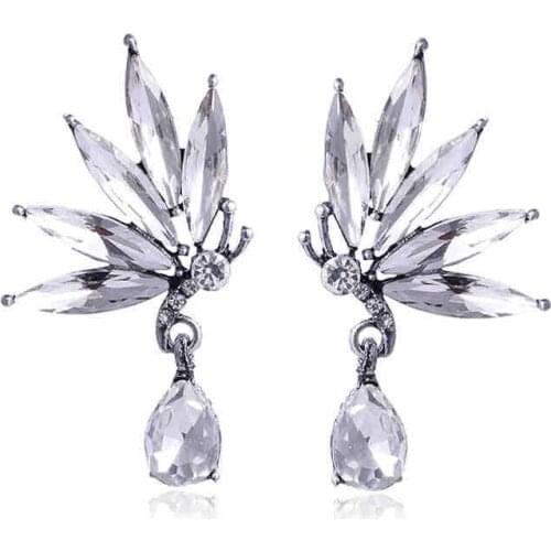 TODOX New Korean Personality Fashion Jewelry Earrings For Women Retro Geometric colorful Acrylic Crystal Female Elegant hot sale